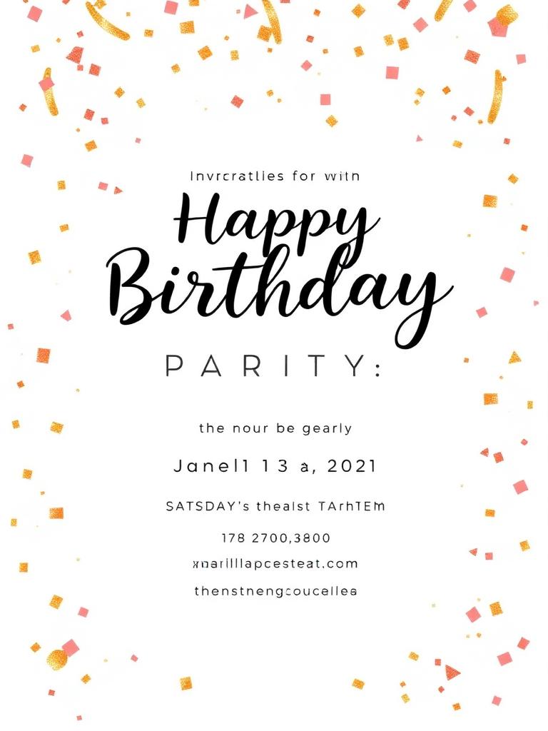 Birthday invitations